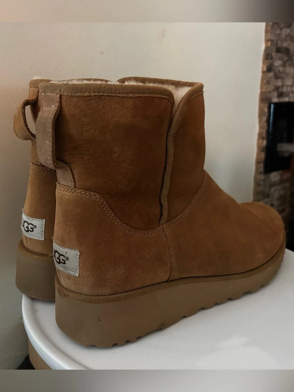 UGG Kristin Classic Slim mini wedge boots chesnut size 10